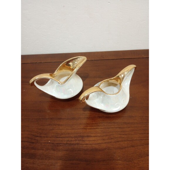 Vintage Art Deco Pearl China Co. Iridescent Lusterware Creamer and Suga Bowl Set - Picture 2 of 5